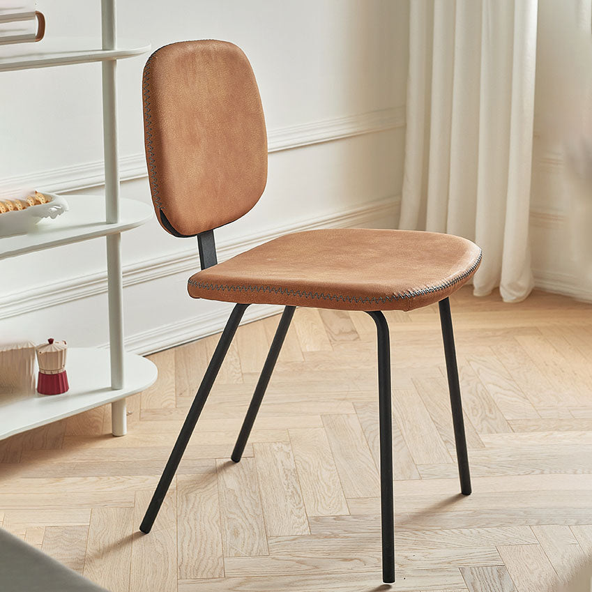 Contemporary Style Metal Dining Chair Matte Finish Dining Armless Side Chair for Kitchen Clearhalo ' kitchen&dining_furn' 'Dining Chairs' 'Dining Tables & Seating' 'dining_chair' 'furn' 'furn_dining_chair' 'Furniture' 'furniture_dining_chair' 'Kitchen & Dining Furniture' 'kitchen' 4272592