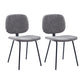 Contemporary Style Metal Dining Chair Matte Finish Dining Armless Side Chair for Kitchen Dark Gray-White 2 Piece Set Clearhalo ' kitchen&dining_furn' 'Dining Chairs' 'Dining Tables & Seating' 'dining_chair' 'furn' 'furn_dining_chair' 'Furniture' 'furniture_dining_chair' 'Kitchen & Dining Furniture' 'kitchen' 4272601
