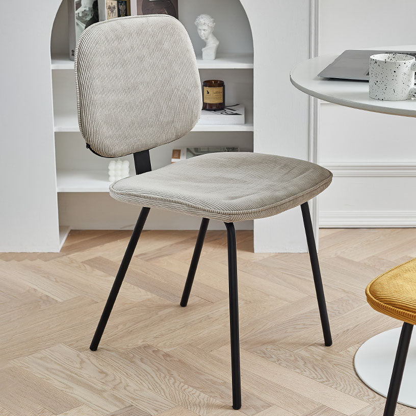 Contemporary Style Metal Dining Chair Matte Finish Dining Armless Side Chair for Kitchen Clearhalo ' kitchen&dining_furn' 'Dining Chairs' 'Dining Tables & Seating' 'dining_chair' 'furn' 'furn_dining_chair' 'Furniture' 'furniture_dining_chair' 'Kitchen & Dining Furniture' 'kitchen' 4272606