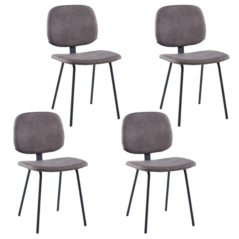 Contemporary Style Metal Dining Chair Matte Finish Dining Armless Side Chair for Kitchen Coffee 4 Piece Set Clearhalo ' kitchen&dining_furn' 'Dining Chairs' 'Dining Tables & Seating' 'dining_chair' 'furn' 'furn_dining_chair' 'Furniture' 'furniture_dining_chair' 'Kitchen & Dining Furniture' 'kitchen' 4272612