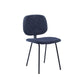 Contemporary Style Metal Dining Chair Matte Finish Dining Armless Side Chair for Kitchen Dark Blue 1 Piece Clearhalo ' kitchen&dining_furn' 'Dining Chairs' 'Dining Tables & Seating' 'dining_chair' 'furn' 'furn_dining_chair' 'Furniture' 'furniture_dining_chair' 'Kitchen & Dining Furniture' 'kitchen' 4272619