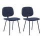 Contemporary Style Metal Dining Chair Matte Finish Dining Armless Side Chair for Kitchen Dark Blue 2 Piece Set Clearhalo ' kitchen&dining_furn' 'Dining Chairs' 'Dining Tables & Seating' 'dining_chair' 'furn' 'furn_dining_chair' 'Furniture' 'furniture_dining_chair' 'Kitchen & Dining Furniture' 'kitchen' 4272620