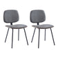 Contemporary Style Metal Dining Chair Matte Finish Dining Armless Side Chair for Kitchen Dark Gray 2 Piece Set Clearhalo ' kitchen&dining_furn' 'Dining Chairs' 'Dining Tables & Seating' 'dining_chair' 'furn' 'furn_dining_chair' 'Furniture' 'furniture_dining_chair' 'Kitchen & Dining Furniture' 'kitchen' 4272623