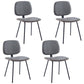 Contemporary Style Metal Dining Chair Matte Finish Dining Armless Side Chair for Kitchen Dark Gray 4 Piece Set Clearhalo ' kitchen&dining_furn' 'Dining Chairs' 'Dining Tables & Seating' 'dining_chair' 'furn' 'furn_dining_chair' 'Furniture' 'furniture_dining_chair' 'Kitchen & Dining Furniture' 'kitchen' 4272624