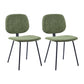 Contemporary Style Metal Dining Chair Matte Finish Dining Armless Side Chair for Kitchen Green 2 Piece Set Clearhalo ' kitchen&dining_furn' 'Dining Chairs' 'Dining Tables & Seating' 'dining_chair' 'furn' 'furn_dining_chair' 'Furniture' 'furniture_dining_chair' 'Kitchen & Dining Furniture' 'kitchen' 4272626