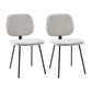 Contemporary Style Metal Dining Chair Matte Finish Dining Armless Side Chair for Kitchen Light Gray 2 Piece Set Clearhalo ' kitchen&dining_furn' 'Dining Chairs' 'Dining Tables & Seating' 'dining_chair' 'furn' 'furn_dining_chair' 'Furniture' 'furniture_dining_chair' 'Kitchen & Dining Furniture' 'kitchen' 4272629
