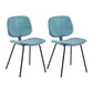 Contemporary Style Metal Dining Chair Matte Finish Dining Armless Side Chair for Kitchen Blue 2 Piece Set Clearhalo ' kitchen&dining_furn' 'Dining Chairs' 'Dining Tables & Seating' 'dining_chair' 'furn' 'furn_dining_chair' 'Furniture' 'furniture_dining_chair' 'Kitchen & Dining Furniture' 'kitchen' 4272632