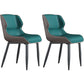 Modern Matte Finish Dining Chair Metal Dining Arm Side Chairs for Kitchen (Set of 2) Blackish Green Clearhalo ' kitchen&dining_furn' 'Dining Chairs' 'Dining Tables & Seating' 'dining_chair' 'furn' 'furn_dining_chair' 'Furniture' 'furniture_dining_chair' 'Kitchen & Dining Furniture' 'kitchen' 4272636