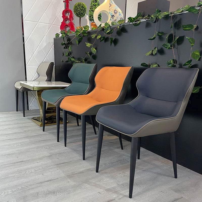 Modern Matte Finish Dining Chair Metal Dining Arm Side Chairs for Kitchen (Set of 2) Clearhalo ' kitchen&dining_furn' 'Dining Chairs' 'Dining Tables & Seating' 'dining_chair' 'furn' 'furn_dining_chair' 'Furniture' 'furniture_dining_chair' 'Kitchen & Dining Furniture' 'kitchen' 4272642