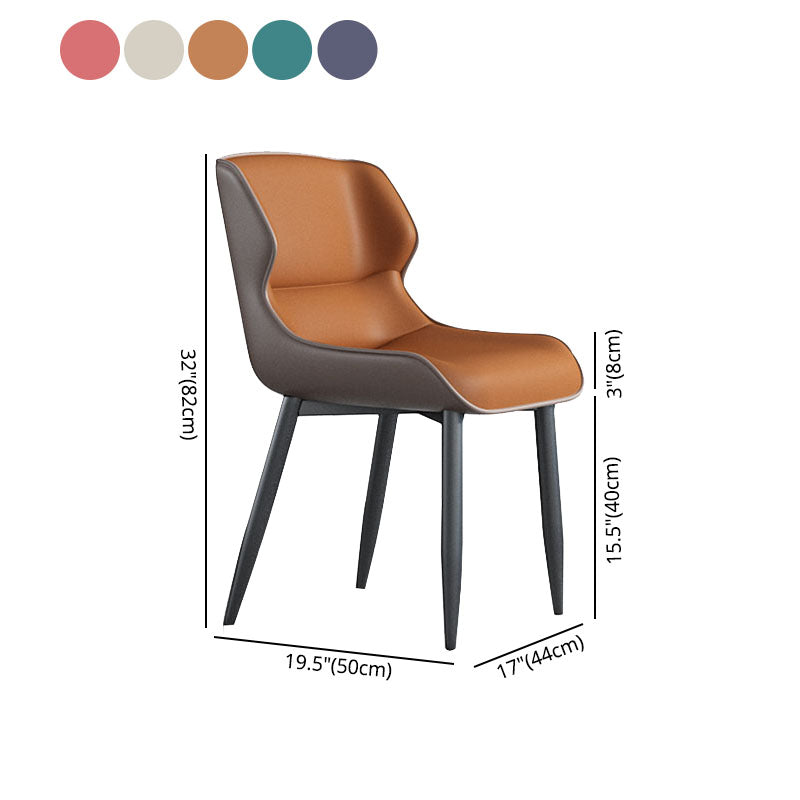 Modern Matte Finish Dining Chair Metal Dining Arm Side Chairs for Kitchen (Set of 2) Clearhalo ' kitchen&dining_furn' 'Dining Chairs' 'Dining Tables & Seating' 'dining_chair' 'furn' 'furn_dining_chair' 'Furniture' 'furniture_dining_chair' 'Kitchen & Dining Furniture' 'kitchen' 4272649