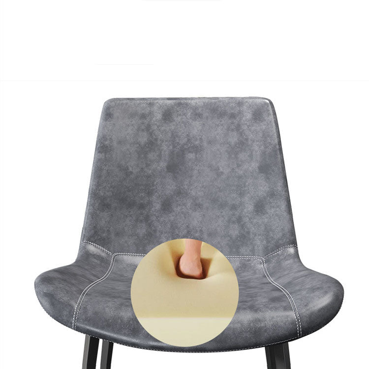 Modern Leather Hotel Side Chair Matte Finish Solid Back Dining Chair (Set of 2) Clearhalo ' kitchen&dining_furn' 'Dining Chairs' 'Dining Tables & Seating' 'dining_chair' 'furn' 'furn_dining_chair' 'Furniture' 'furniture_dining_chair' 'Kitchen & Dining Furniture' 'kitchen' 4272661