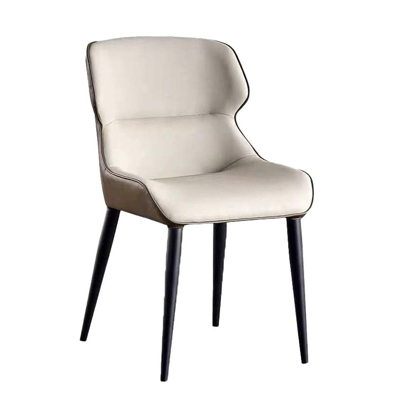 Minimalist Style Wingback Arm Chairs Leather Dining Side Chairs (Set of 2) Clearhalo ' kitchen&dining_furn' 'Dining Chairs' 'Dining Tables & Seating' 'dining_chair' 'furn' 'furn_dining_chair' 'Furniture' 'furniture_dining_chair' 'Kitchen & Dining Furniture' 'kitchen' 4272673