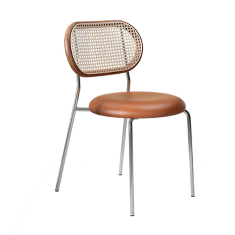 Industrial Metal Dining Room Chairs Armless Open Back Dining Side Chair Camel 1 Piece Clearhalo ' kitchen&dining_furn' 'Dining Chairs' 'Dining Tables & Seating' 'dining_chair' 'furn' 'furn_dining_chair' 'Furniture' 'furniture_dining_chair' 'Kitchen & Dining Furniture' 'kitchen' 4272679