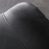 Modern Leather Brasserie Side Chair Solid Back Dining Chair with Black Legs Clearhalo ' kitchen&dining_furn' 'Dining Chairs' 'Dining Tables & Seating' 'dining_chair' 'furn' 'furn_dining_chair' 'Furniture' 'furniture_dining_chair' 'Kitchen & Dining Furniture' 'kitchen' 4272729