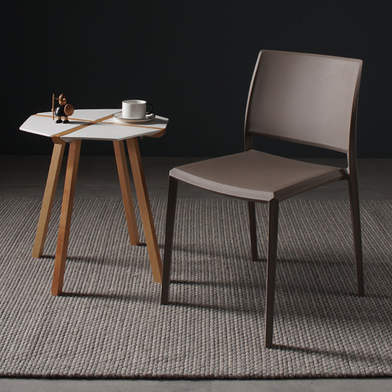 Contemporary Style Dining Chairs Plastic Armless Side Chair for Kitchen Clearhalo ' kitchen&dining_furn' 'Dining Chairs' 'Dining Tables & Seating' 'dining_chair' 'furn' 'furn_dining_chair' 'Furniture' 'furniture_dining_chair' 'Kitchen & Dining Furniture' 'kitchen' 4273581