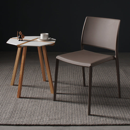 Contemporary Style Dining Chairs Plastic Armless Side Chair for Kitchen Clearhalo ' kitchen&dining_furn' 'Dining Chairs' 'Dining Tables & Seating' 'dining_chair' 'furn' 'furn_dining_chair' 'Furniture' 'furniture_dining_chair' 'Kitchen & Dining Furniture' 'kitchen' 4273581