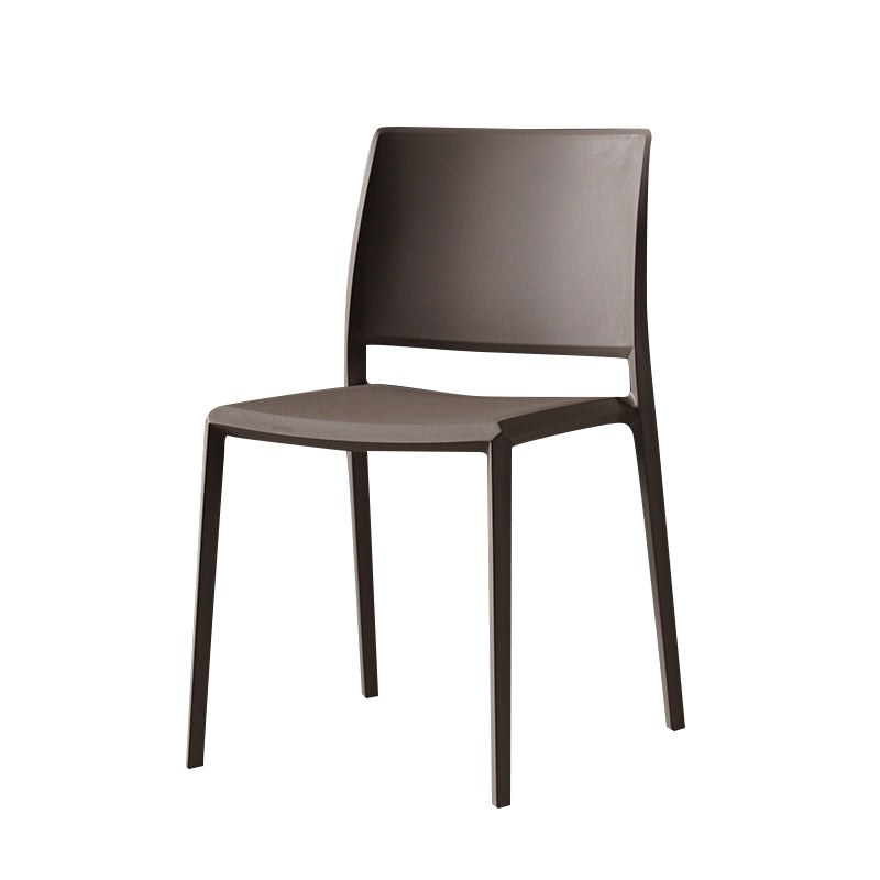 Contemporary Style Dining Chairs Plastic Armless Side Chair for Kitchen Grey 1 Piece Clearhalo ' kitchen&dining_furn' 'Dining Chairs' 'Dining Tables & Seating' 'dining_chair' 'furn' 'furn_dining_chair' 'Furniture' 'furniture_dining_chair' 'Kitchen & Dining Furniture' 'kitchen' 4273582