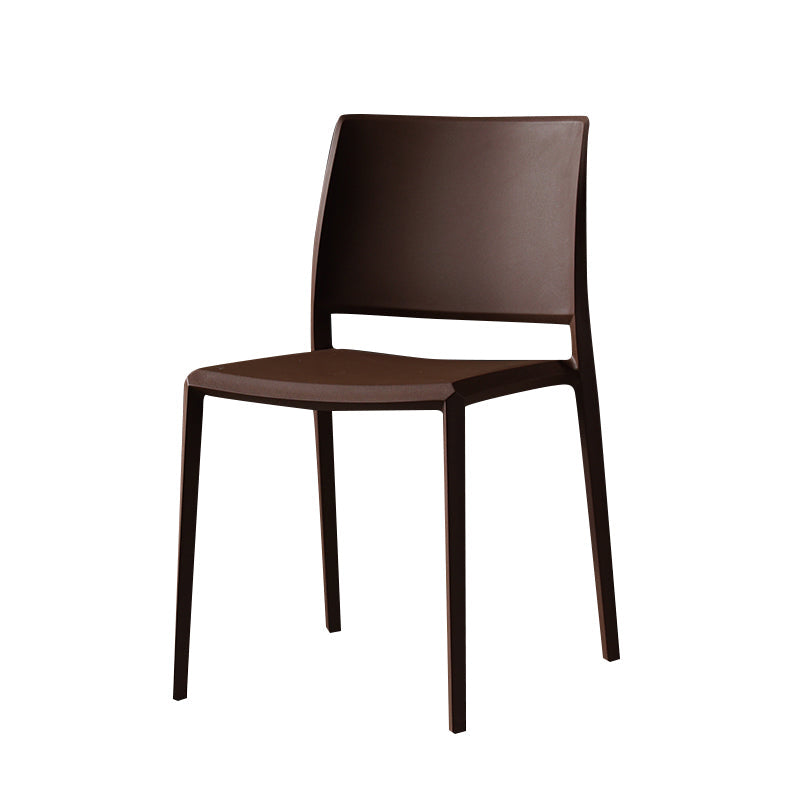Contemporary Style Dining Chairs Plastic Armless Side Chair for Kitchen Coffee 1 Piece Clearhalo ' kitchen&dining_furn' 'Dining Chairs' 'Dining Tables & Seating' 'dining_chair' 'furn' 'furn_dining_chair' 'Furniture' 'furniture_dining_chair' 'Kitchen & Dining Furniture' 'kitchen' 4273585