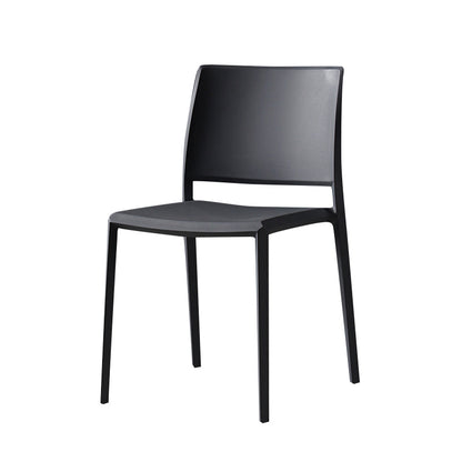 Contemporary Style Dining Chairs Plastic Armless Side Chair for Kitchen Dark Gray 1 Piece Clearhalo ' kitchen&dining_furn' 'Dining Chairs' 'Dining Tables & Seating' 'dining_chair' 'furn' 'furn_dining_chair' 'Furniture' 'furniture_dining_chair' 'Kitchen & Dining Furniture' 'kitchen' 4273586
