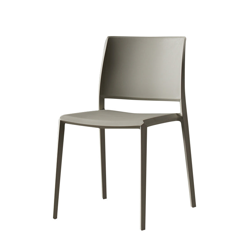 Contemporary Style Dining Chairs Plastic Armless Side Chair for Kitchen Light Gray 1 Piece Clearhalo ' kitchen&dining_furn' 'Dining Chairs' 'Dining Tables & Seating' 'dining_chair' 'furn' 'furn_dining_chair' 'Furniture' 'furniture_dining_chair' 'Kitchen & Dining Furniture' 'kitchen' 4273588