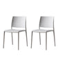 Contemporary Style Dining Chairs Plastic Armless Side Chair for Kitchen White 2 Piece Set Clearhalo ' kitchen&dining_furn' 'Dining Chairs' 'Dining Tables & Seating' 'dining_chair' 'furn' 'furn_dining_chair' 'Furniture' 'furniture_dining_chair' 'Kitchen & Dining Furniture' 'kitchen' 4273595
