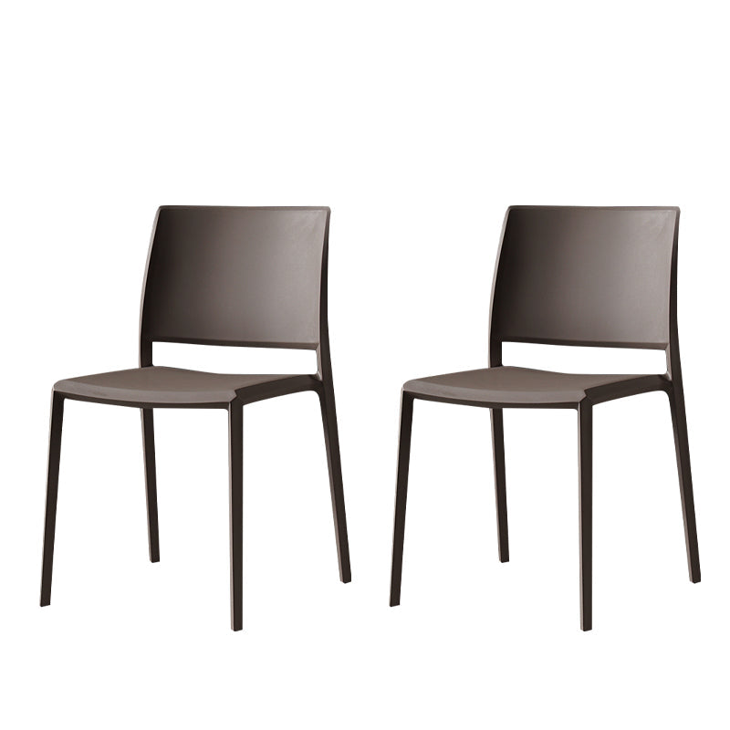 Contemporary Style Dining Chairs Plastic Armless Side Chair for Kitchen Grey 2 Piece Set Clearhalo ' kitchen&dining_furn' 'Dining Chairs' 'Dining Tables & Seating' 'dining_chair' 'furn' 'furn_dining_chair' 'Furniture' 'furniture_dining_chair' 'Kitchen & Dining Furniture' 'kitchen' 4273599