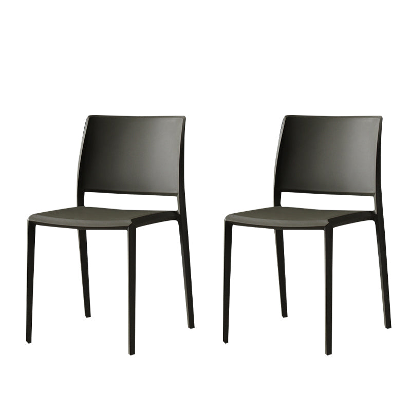 Contemporary Style Dining Chairs Plastic Armless Side Chair for Kitchen Olive Green 2 Piece Set Clearhalo ' kitchen&dining_furn' 'Dining Chairs' 'Dining Tables & Seating' 'dining_chair' 'furn' 'furn_dining_chair' 'Furniture' 'furniture_dining_chair' 'Kitchen & Dining Furniture' 'kitchen' 4273603