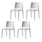 Contemporary Style Dining Chairs Plastic Armless Side Chair for Kitchen White 4 Piece Set Clearhalo ' kitchen&dining_furn' 'Dining Chairs' 'Dining Tables & Seating' 'dining_chair' 'furn' 'furn_dining_chair' 'Furniture' 'furniture_dining_chair' 'Kitchen & Dining Furniture' 'kitchen' 4273605