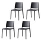 Contemporary Style Dining Chairs Plastic Armless Side Chair for Kitchen Dark Gray 4 Piece Set Clearhalo ' kitchen&dining_furn' 'Dining Chairs' 'Dining Tables & Seating' 'dining_chair' 'furn' 'furn_dining_chair' 'Furniture' 'furniture_dining_chair' 'Kitchen & Dining Furniture' 'kitchen' 4273609