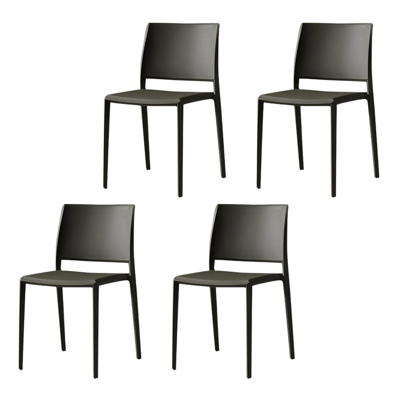 Contemporary Style Dining Chairs Plastic Armless Side Chair for Kitchen Olive Green 4 Piece Set Clearhalo ' kitchen&dining_furn' 'Dining Chairs' 'Dining Tables & Seating' 'dining_chair' 'furn' 'furn_dining_chair' 'Furniture' 'furniture_dining_chair' 'Kitchen & Dining Furniture' 'kitchen' 4273611