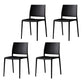 Contemporary Style Dining Chairs Plastic Armless Side Chair for Kitchen Black 4 Piece Set Clearhalo ' kitchen&dining_furn' 'Dining Chairs' 'Dining Tables & Seating' 'dining_chair' 'furn' 'furn_dining_chair' 'Furniture' 'furniture_dining_chair' 'Kitchen & Dining Furniture' 'kitchen' 4273612