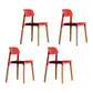 Contemporary Wood Dining Room Chairs Open Back Dining Side Chair (Set of 4) Red Clearhalo ' kitchen&dining_furn' 'Dining Chairs' 'Dining Tables & Seating' 'dining_chair' 'furn' 'furn_dining_chair' 'Furniture' 'furniture_dining_chair' 'Kitchen & Dining Furniture' 'kitchen' 4273622