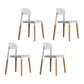 Contemporary Wood Dining Room Chairs Open Back Dining Side Chair (Set of 4) White Clearhalo ' kitchen&dining_furn' 'Dining Chairs' 'Dining Tables & Seating' 'dining_chair' 'furn' 'furn_dining_chair' 'Furniture' 'furniture_dining_chair' 'Kitchen & Dining Furniture' 'kitchen' 4273626