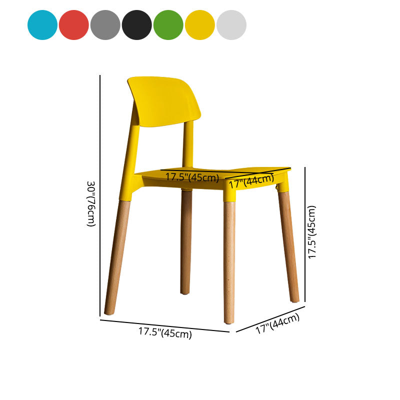 Contemporary Wood Dining Room Chairs Open Back Dining Side Chair (Set of 4) Clearhalo ' kitchen&dining_furn' 'Dining Chairs' 'Dining Tables & Seating' 'dining_chair' 'furn' 'furn_dining_chair' 'Furniture' 'furniture_dining_chair' 'Kitchen & Dining Furniture' 'kitchen' 4273630