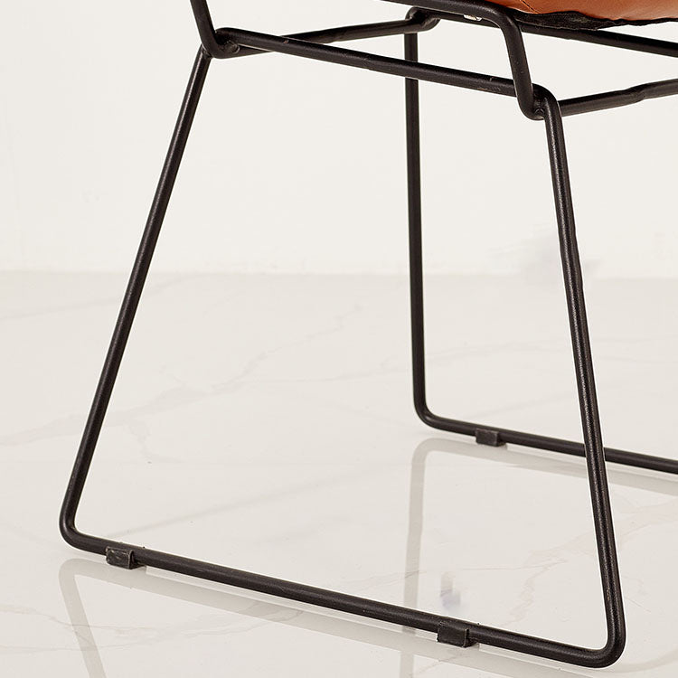 Contemporary Style Dining Chair Armless Side Chair with Metal Legs for Kitchen (Set of 2) Clearhalo ' kitchen&dining_furn' 'Dining Chairs' 'Dining Tables & Seating' 'dining_chair' 'furn' 'furn_dining_chair' 'Furniture' 'furniture_dining_chair' 'Kitchen & Dining Furniture' 'kitchen' 4273642