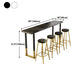 Nordic Style Bar Table Pine Top Pub Table with Black-gold Frame (only table) Clearhalo 'Bar Furniture' 'Bar Tables' 'bar_tables' 'furn' 'furn_bar_tables' 'Furniture' 'furniture_bar_tables' 'Kitchen & Dining Furniture' 'kitchen&dining_furn' 'kitchen' 4274377