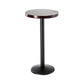 Industrial Round Wood Indoor Bar Dining Table Iron Single Pedestal Bistro Table 21.7"L x 21.7"W x 41.3"H Without Chairs Clearhalo 'Bar Furniture' 'Bar Tables' 'bar_tables' 'furn' 'furn_bar_tables' 'Furniture' 'furniture_bar_tables' 'Kitchen & Dining Furniture' 'kitchen&dining_furn' 'kitchen' 4274421