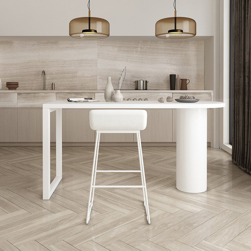 Industrial Style Pine Top Counter Table 42-inch Height Table for Living Room Clearhalo 'Bar Furniture' 'Bar Tables' 'bar_tables' 'furn' 'furn_bar_tables' 'Furniture' 'furniture_bar_tables' 'Kitchen & Dining Furniture' 'kitchen&dining_furn' 'kitchen' 4274458