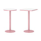 Industrial Metal Pink Bar Table Marble White 23.6"W Top Bistro Table for Cafe Clearhalo 'Bar Furniture' 'Bar Tables' 'bar_tables' 'furn' 'furn_bar_tables' 'Furniture' 'furniture_bar_tables' 'Kitchen & Dining Furniture' 'kitchen&dining_furn' 'kitchen' 4274503