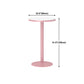 Industrial Metal Pink Bar Table Marble White 23.6"W Top Bistro Table for Cafe Clearhalo 'Bar Furniture' 'Bar Tables' 'bar_tables' 'furn' 'furn_bar_tables' 'Furniture' 'furniture_bar_tables' 'Kitchen & Dining Furniture' 'kitchen&dining_furn' 'kitchen' 4274510