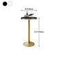 Glam Style Gold Iron Bar Table 19.6"W Top Marble Indoor Bistro Table with Pedestal Clearhalo 'Bar Furniture' 'Bar Tables' 'bar_tables' 'furn' 'furn_bar_tables' 'Furniture' 'furniture_bar_tables' 'Kitchen & Dining Furniture' 'kitchen&dining_furn' 'kitchen' 4274528