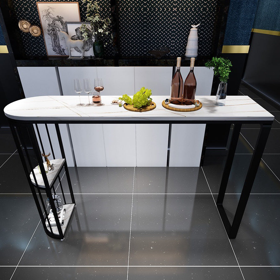 Industrial White Top Counter Table 42-inch Height Table for Kitchen Clearhalo 'Bar Furniture' 'Bar Tables' 'bar_tables' 'furn' 'furn_bar_tables' 'Furniture' 'furniture_bar_tables' 'Kitchen & Dining Furniture' 'kitchen&dining_furn' 'kitchen' 4274533