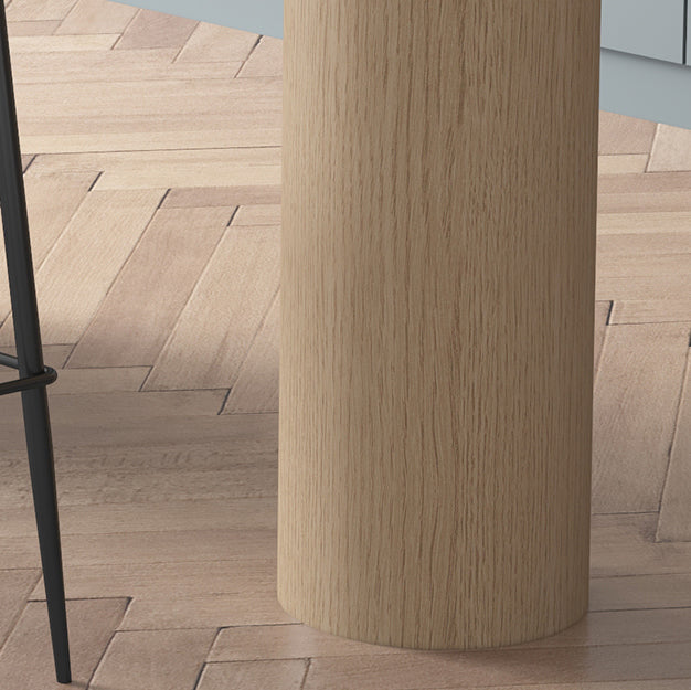 Industrial 41.3"H Bar Table Wood Specialty Top Bistro Table with Double Pedestal Clearhalo 'Bar Furniture' 'Bar Tables' 'bar_tables' 'furn' 'furn_bar_tables' 'Furniture' 'furniture_bar_tables' 'Kitchen & Dining Furniture' 'kitchen&dining_furn' 'kitchen' 4274557
