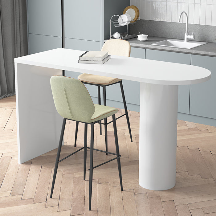 Industrial 41.3"H Bar Table Wood Specialty Top Bistro Table with Double Pedestal Clearhalo 'Bar Furniture' 'Bar Tables' 'bar_tables' 'furn' 'furn_bar_tables' 'Furniture' 'furniture_bar_tables' 'Kitchen & Dining Furniture' 'kitchen&dining_furn' 'kitchen' 4274561