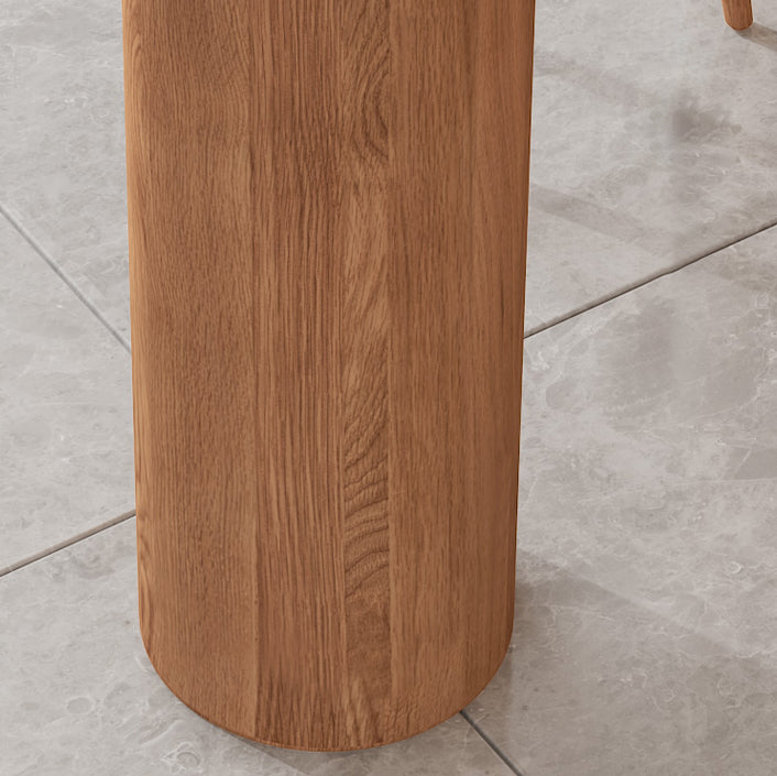 Industrial 41.3"H Bar Table Brown Wood Specialty Top Bistro Table with Double Pedestal Clearhalo 'Bar Furniture' 'Bar Tables' 'bar_tables' 'furn' 'furn_bar_tables' 'Furniture' 'furniture_bar_tables' 'Kitchen & Dining Furniture' 'kitchen&dining_furn' 'kitchen' 4274571