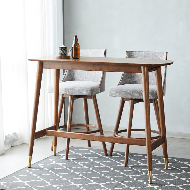 Industrial 40.7"H Bar Table Natural Wood Specialty Top Bistro Table for Living Room Clearhalo 'Bar Furniture' 'Bar Tables' 'bar_tables' 'furn' 'furn_bar_tables' 'Furniture' 'furniture_bar_tables' 'Kitchen & Dining Furniture' 'kitchen&dining_furn' 'kitchen' 4274646