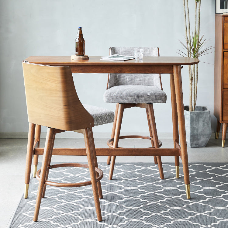 Industrial 40.7"H Bar Table Natural Wood Specialty Top Bistro Table for Living Room Clearhalo 'Bar Furniture' 'Bar Tables' 'bar_tables' 'furn' 'furn_bar_tables' 'Furniture' 'furniture_bar_tables' 'Kitchen & Dining Furniture' 'kitchen&dining_furn' 'kitchen' 4274648