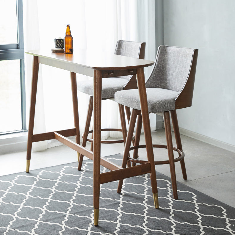 Industrial 40.7"H Bar Table Natural Wood Specialty Top Bistro Table for Living Room Clearhalo 'Bar Furniture' 'Bar Tables' 'bar_tables' 'furn' 'furn_bar_tables' 'Furniture' 'furniture_bar_tables' 'Kitchen & Dining Furniture' 'kitchen&dining_furn' 'kitchen' 4274655