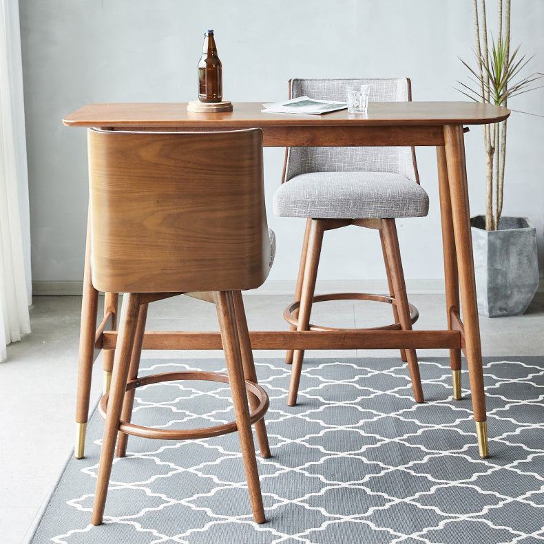 Industrial 40.7"H Bar Table Natural Wood Specialty Top Bistro Table for Living Room Clearhalo 'Bar Furniture' 'Bar Tables' 'bar_tables' 'furn' 'furn_bar_tables' 'Furniture' 'furniture_bar_tables' 'Kitchen & Dining Furniture' 'kitchen&dining_furn' 'kitchen' 4274656