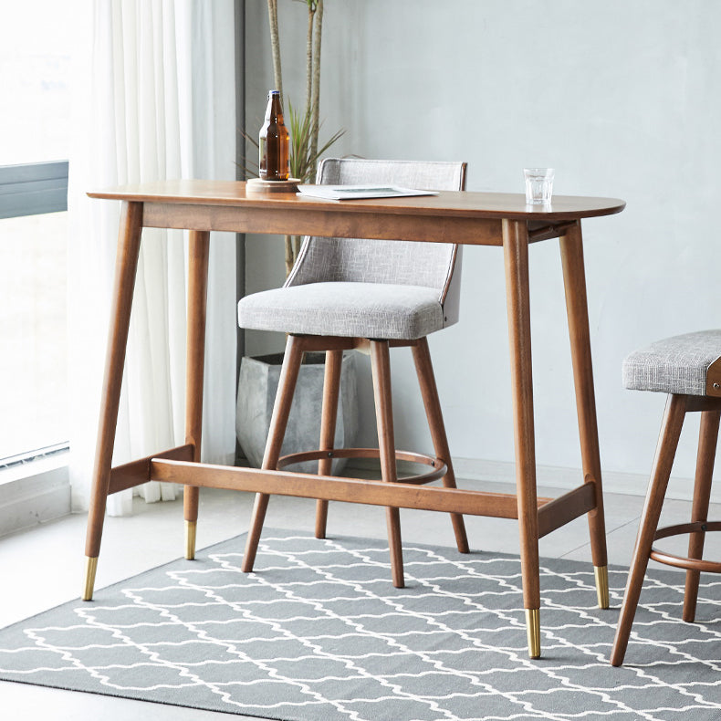 Industrial 40.7"H Bar Table Natural Wood Specialty Top Bistro Table for Living Room Clearhalo 'Bar Furniture' 'Bar Tables' 'bar_tables' 'furn' 'furn_bar_tables' 'Furniture' 'furniture_bar_tables' 'Kitchen & Dining Furniture' 'kitchen&dining_furn' 'kitchen' 4274657